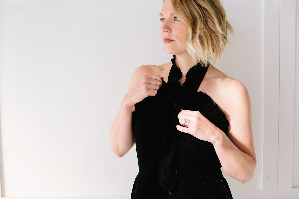 Kristinit - Arabesque Jumpsuit - Black Velvet | Holiday Capsule Wardrobe