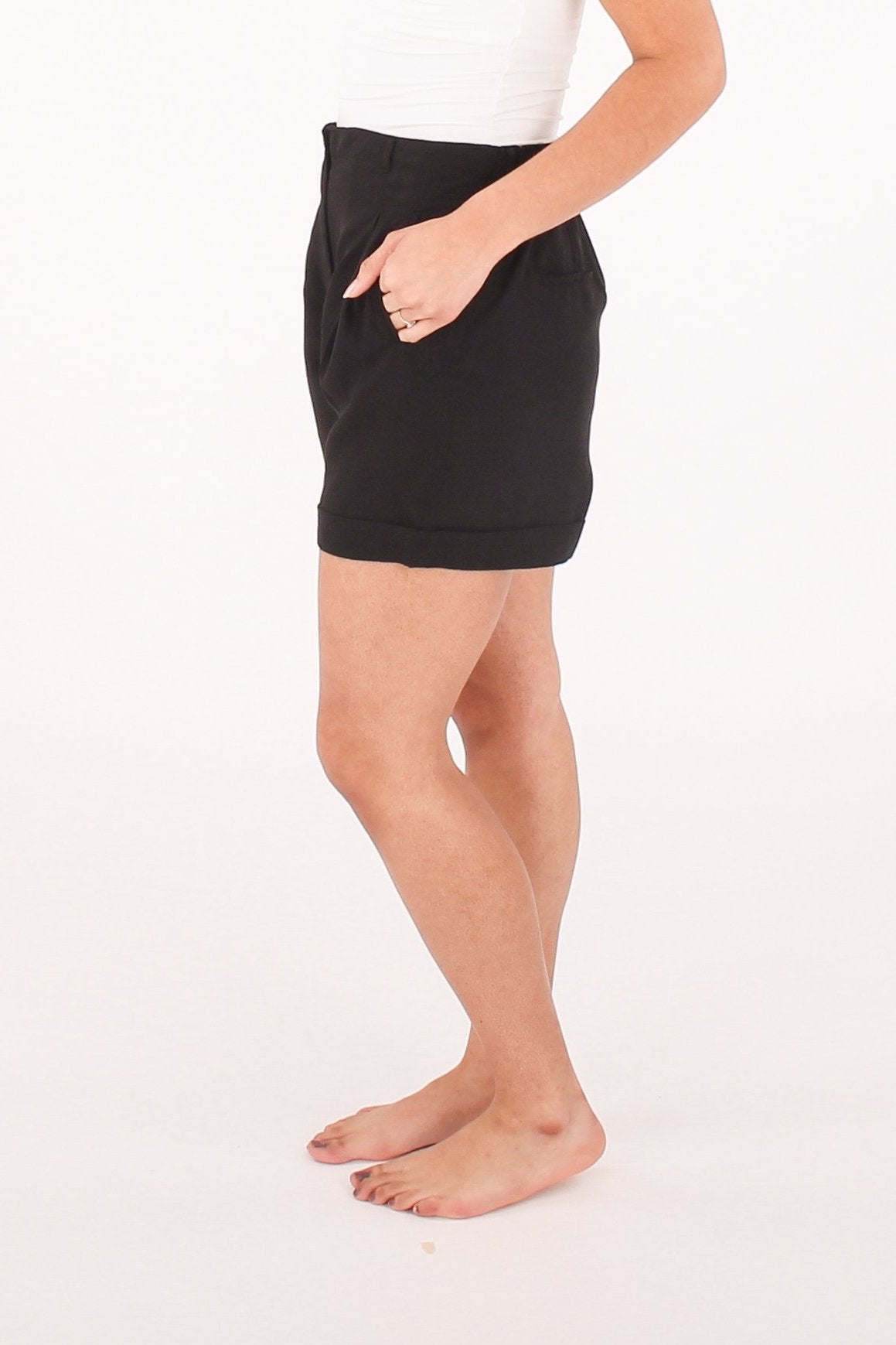 Pleat Front Shorts