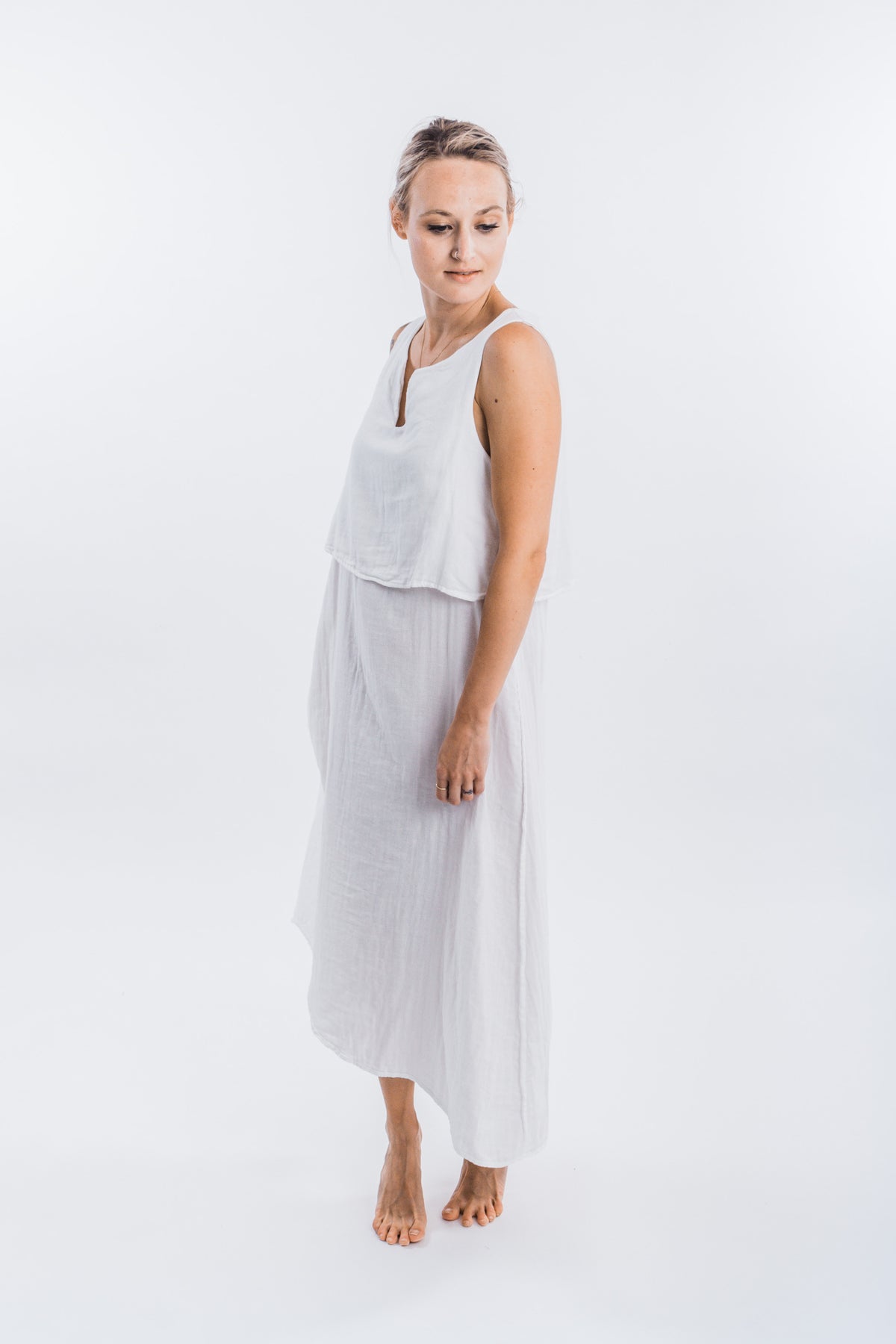 4-Way Gauze Dress w/Belt